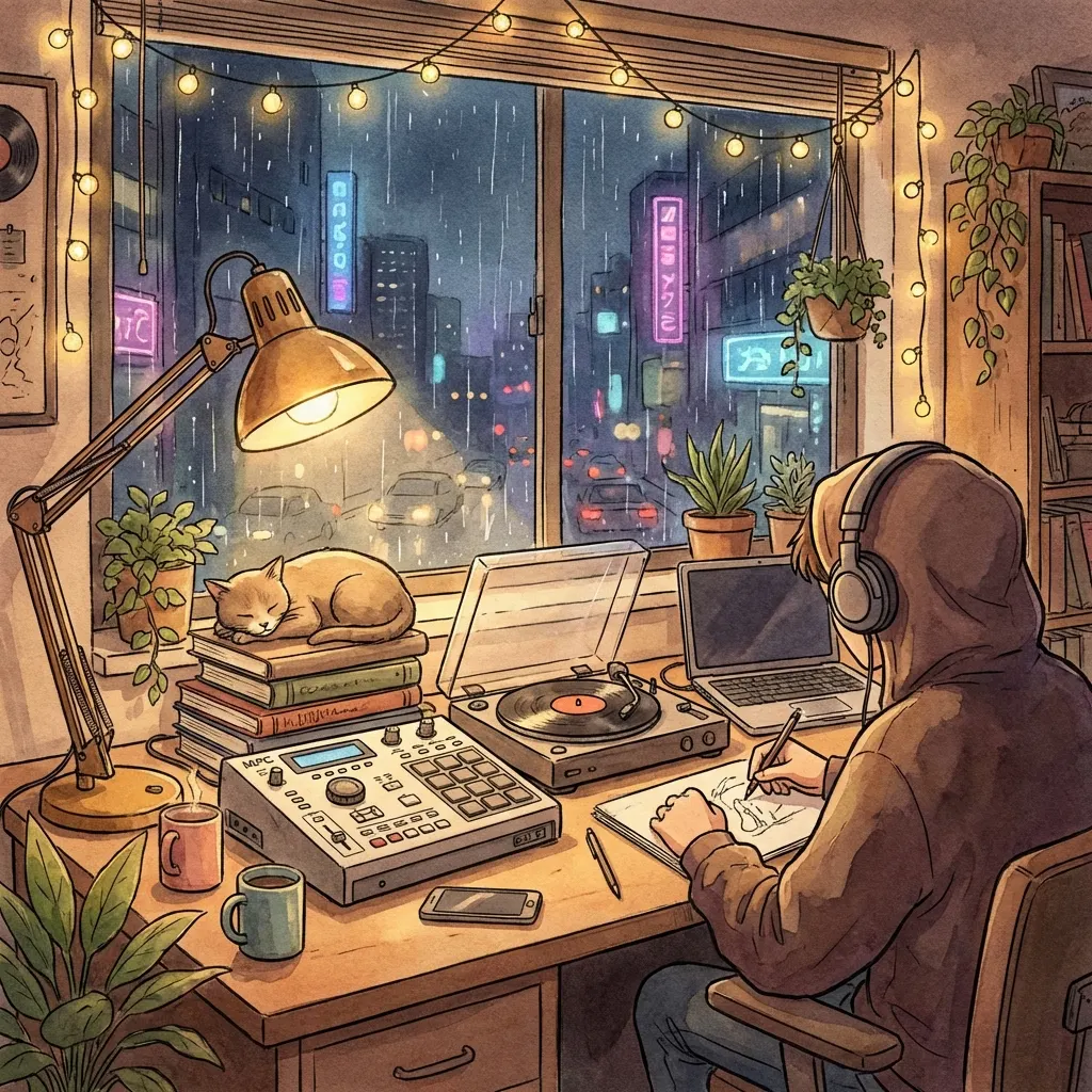 MiniMax Music lofi study beats AI music style sample cover